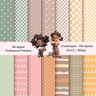 Kit Digital Mascotinhas Professoras Fofinhas 3D em Png 3