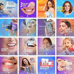 Pack Canva Dentista Odonto Templates Editáveis 30 Artes + Bônus