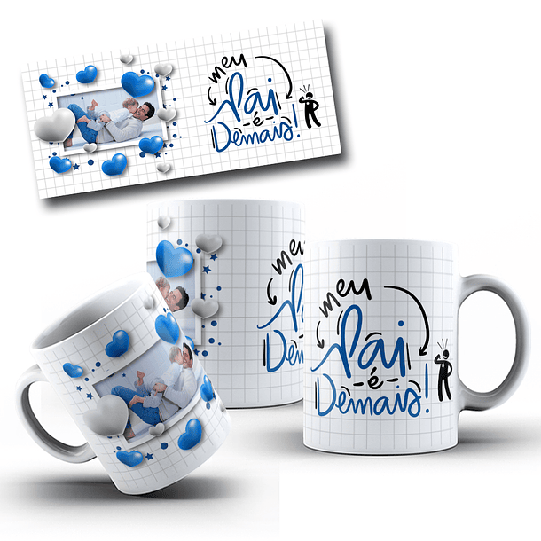 10 Artes Caneca Dia dos Pais com Foto em CorelDraw 7
