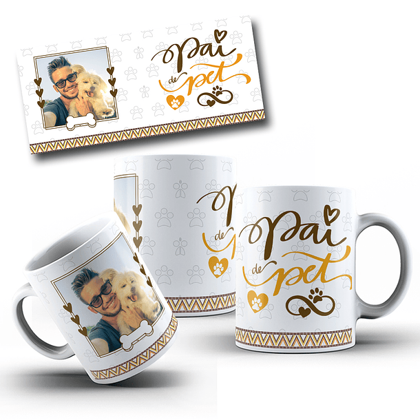 10 Artes Caneca Dia dos Pais com Foto em CorelDraw 9
