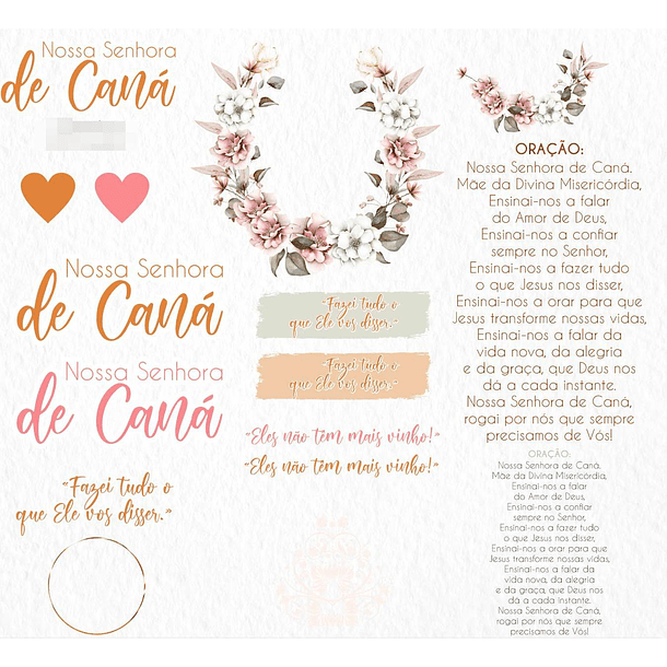 Kit Digital Nossa Senhora de Caná em Png 2