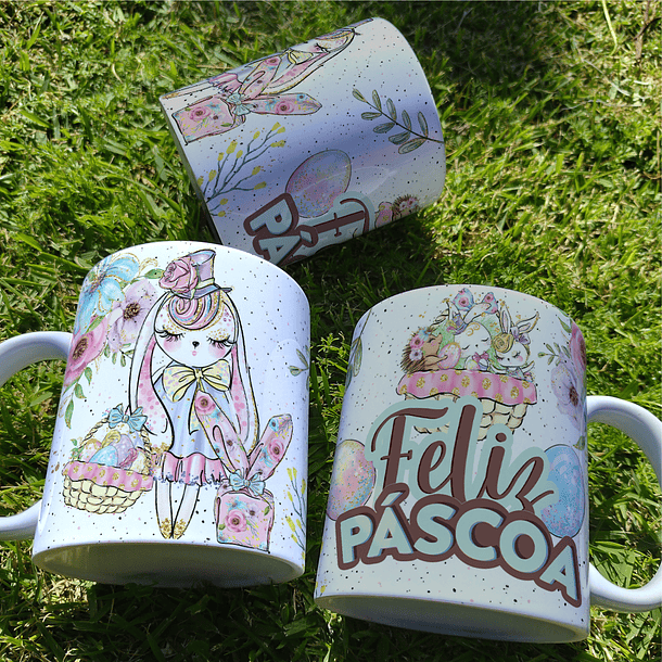 5 Artes para Caneca Páscoa Arquivo Editável  3