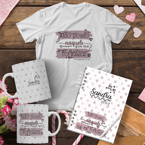 Arquivo para Capa Agendas, Caneca e Camisa Frases Versiculos Arquivo Editável  3