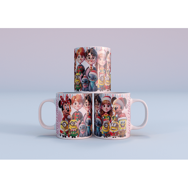 37 Artes para Caneca Natal Personagens Arquivo em Jpg 7