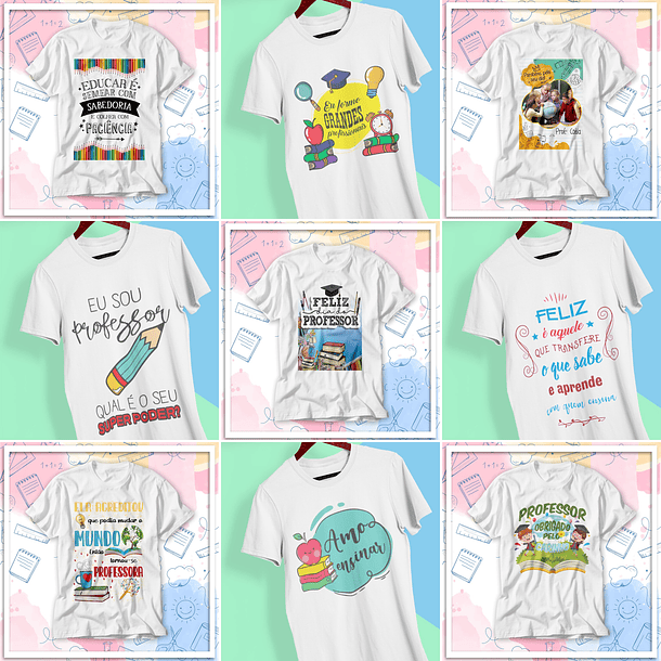88 Artes Camisas Dia dos Professores Editável em Corel Draw 3