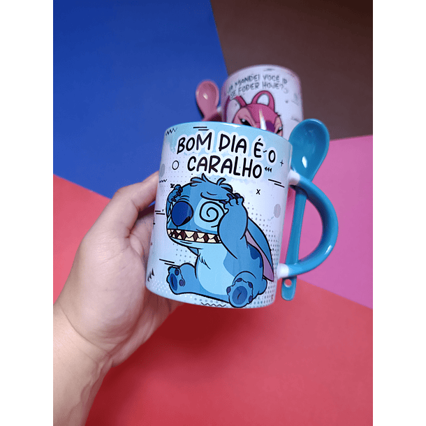 7 Artes para Caneca Stich Cansado Arquivo em Jpg 4