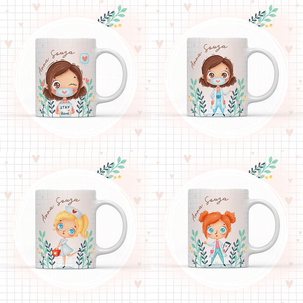 8 Artes para Canecas Linha de Frente Arquivo em Jpge/Png 2