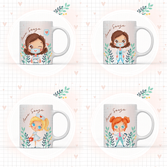 8 Artes para Canecas Linha de Frente Arquivo em Jpge/Png