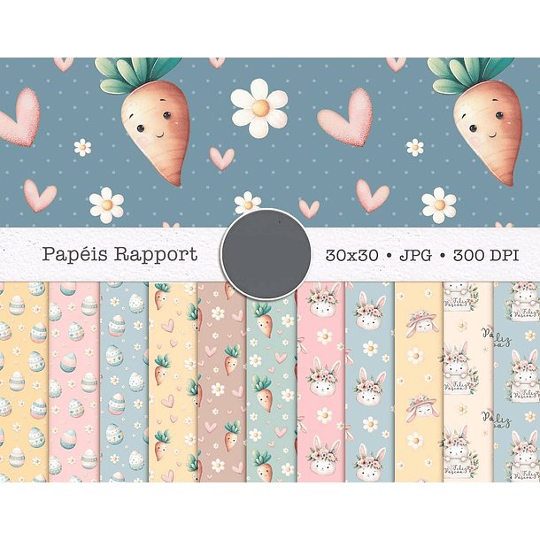 Kit Digital Páscoa Cut Bunnies em Png   2