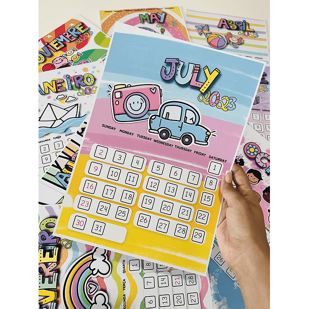 Atividades Calendário Infantil para imprimir em Pdf 4