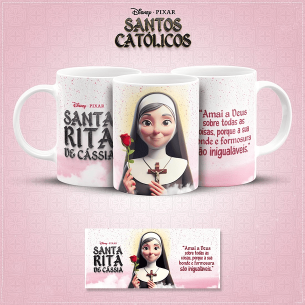 20 Artes para Caneca Santinhos Católicos Pixar em Jpg 12