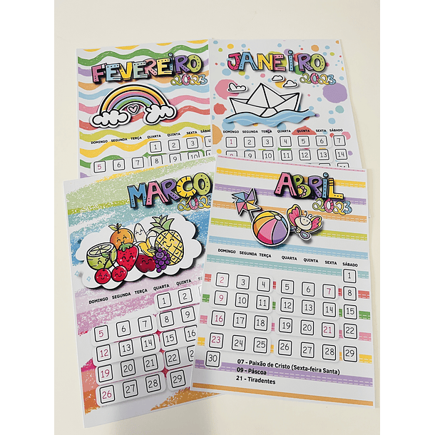 Atividades Calendário Infantil para imprimir em Pdf 7