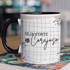 10 Arte para Caneca Frase Motivacional Seja Forte em Corel Draw
