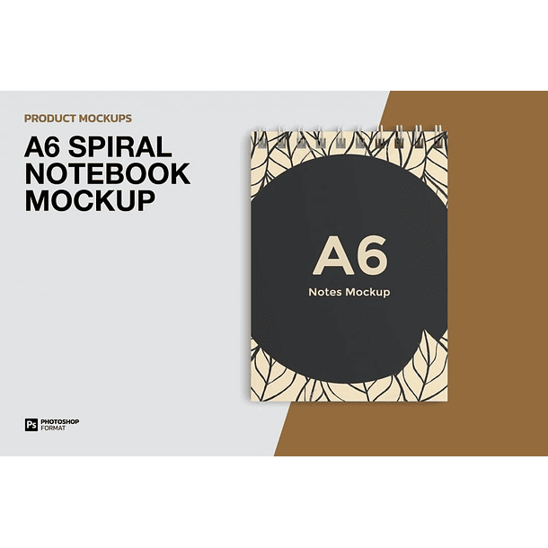 Mockup para Agenda Bloquinho Modelo 6 em Photoshop 7