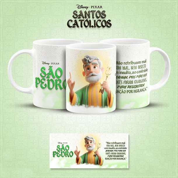 20 Artes para Caneca Santinhos Católicos Pixar em Jpg 18