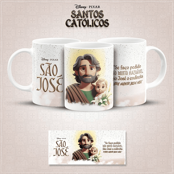 20 Artes para Caneca Santinhos Católicos Pixar em Jpg 19