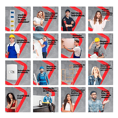 130 Artes para Obra Pedreiro Mídias Sociais Editáveis Photoshop + Png