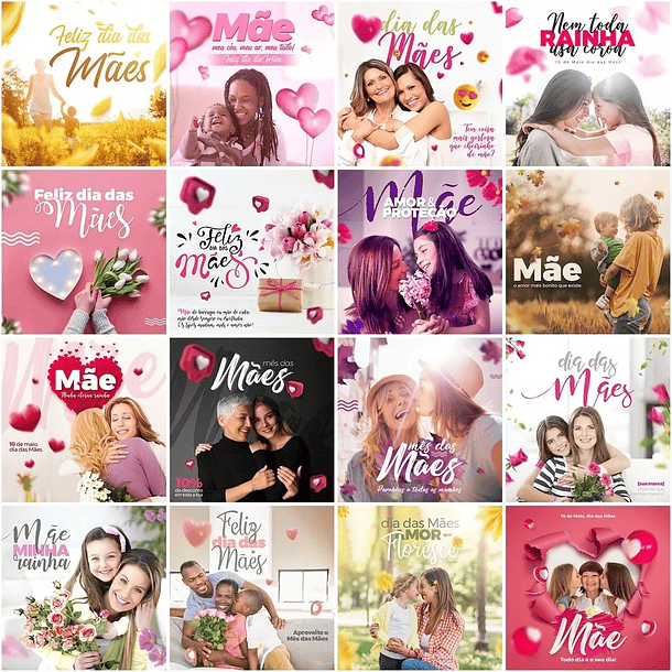70 Artes Mídias Sociais Dia das Mães Editáveis Photoshop 3
