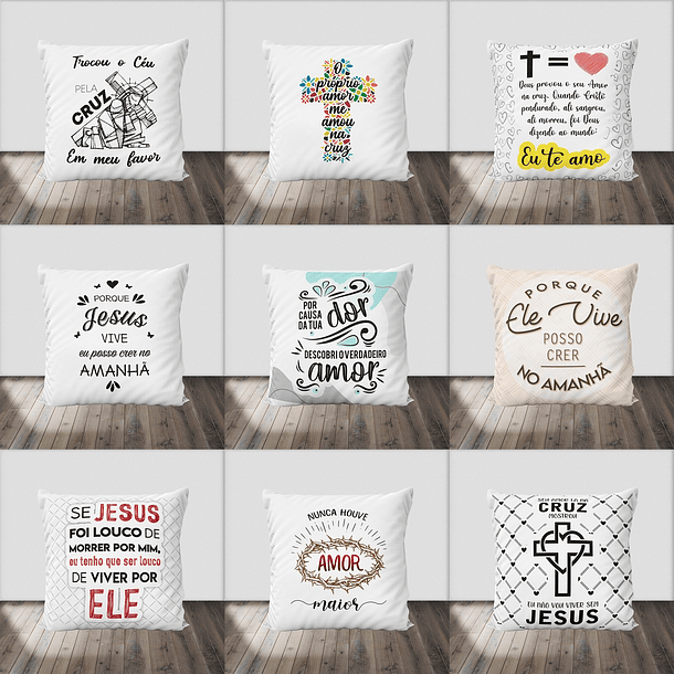 100 Artes para Sublimação Gospel Caneca, Camisa, Almofadas Editável em Corel Draw 2