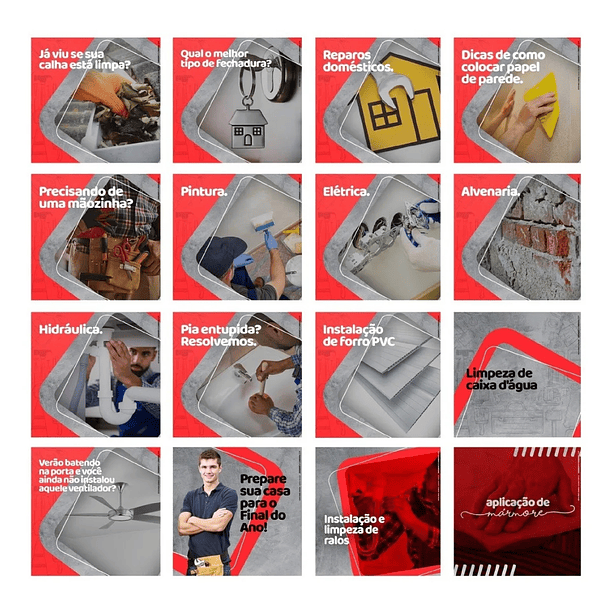 130 Artes para Obra Pedreiro Mídias Sociais Editáveis Photoshop + Png 4