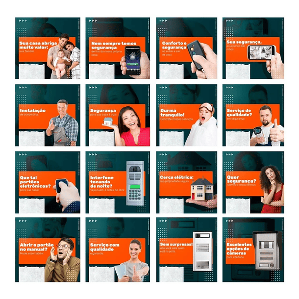 130 Artes para Segurança Eletrônica Mídias Sociais Editáveis Photoshop + Png 4