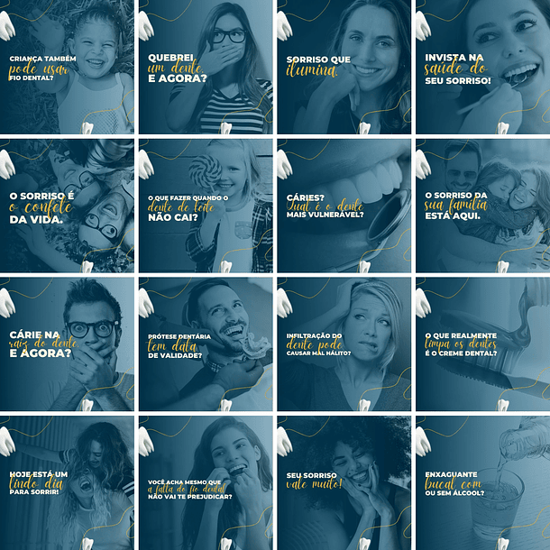 Pack Canva Dentista Odonto Templates Editáveis 200 Artes + Legendas 1