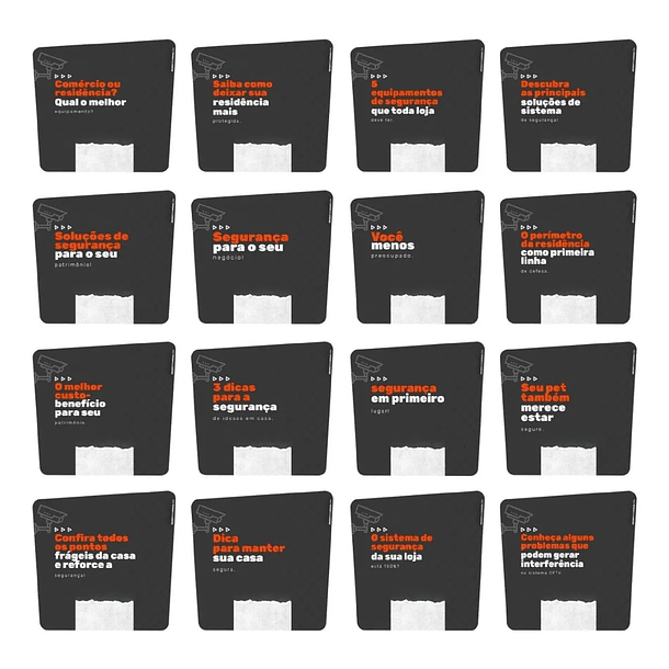 130 Artes para Segurança Eletrônica Mídias Sociais Editáveis Photoshop + Png 6