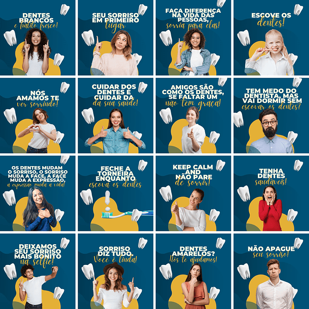 Pack Canva Dentista Odonto Templates Editáveis 200 Artes + Legendas 3