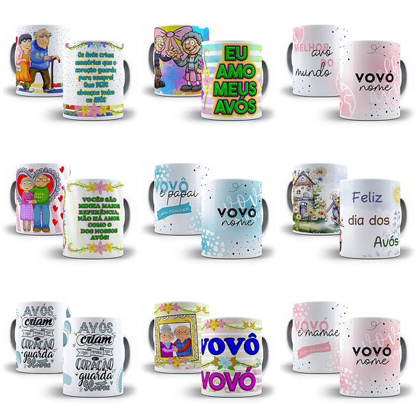 140 Artes para Sublimação Dia dos Avós em CorelDraw 3