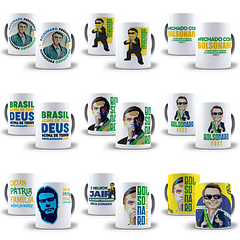 21 Artes Caneca Bolsonaro Eleições Política Sublimação Arquivos Png