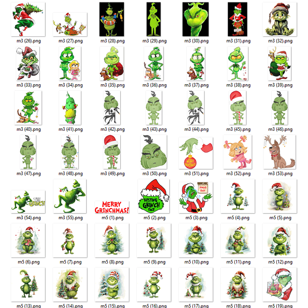 Kit Digital Grinch Natalino Completo Arquivos em Png   7