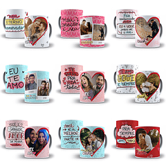 20 Artes Caneca Namorados Editável Cdr + Png