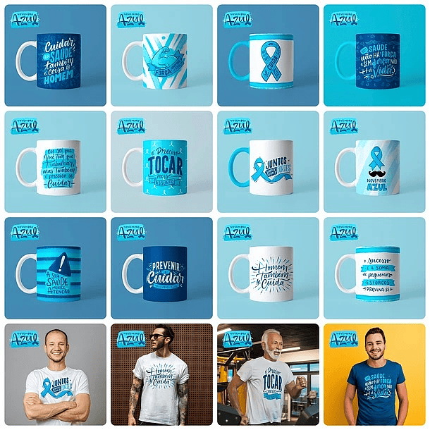 Arte Caneca Camisa Novembro Azul Arquivos Png 8