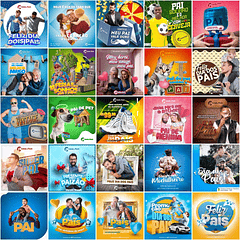 240 Artes Mídias Sociais Dia dos Pais Editáveis Photoshop