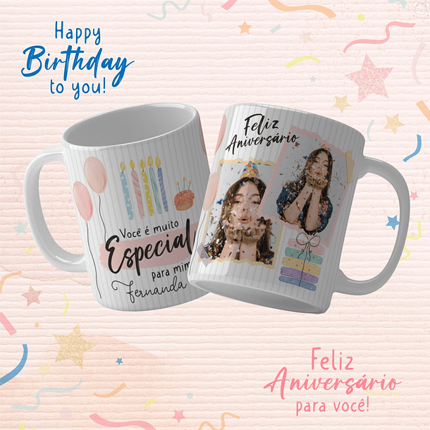 19 Artes para Caneca Aniversário Arquivo Editável 14