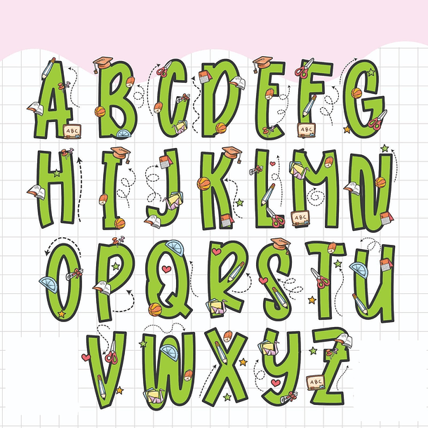 Kit Digital Volta as Aulas  Alfabeto Mais Mascatinhos Arquivos em Png   8