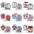 16 Artes para Caneca Dia dos Namorados Editável em Corel Draw 2