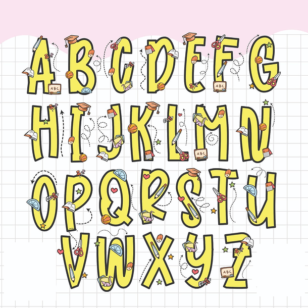 Kit Digital Volta as Aulas  Alfabeto Mais Mascatinhos Arquivos em Png   12