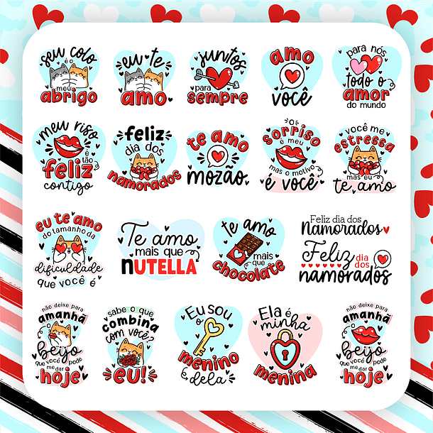 Kit Digital Dia dos namorados em Png   3