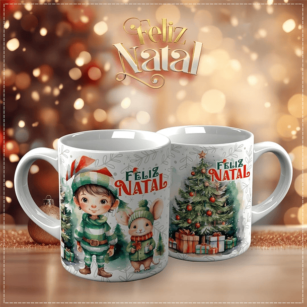 15 Artes para Caneca Papai Noel Arquivo em CorelDraw  9