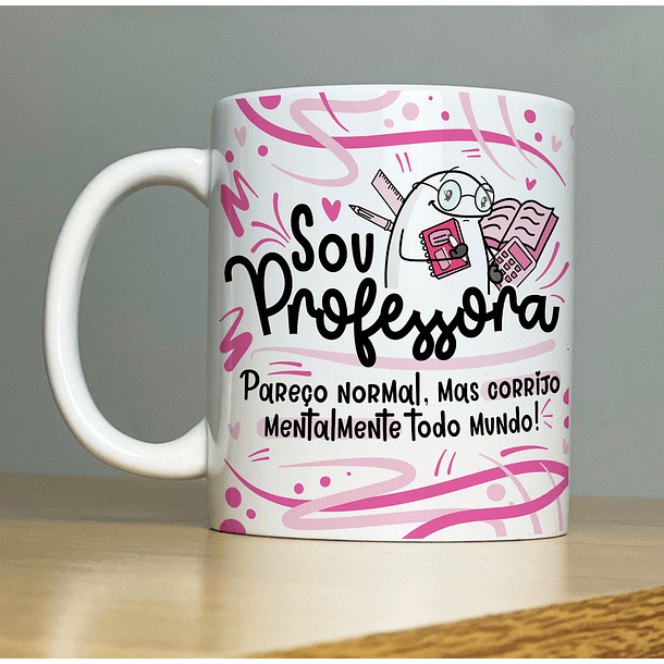 Arte Caneca Sou Professora Flork Profissão Arquivo Png