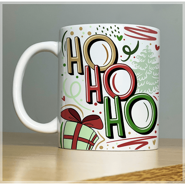 Arte Caneca HOHOHO Arquivo Png