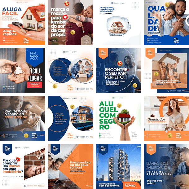 Pack Canva imobiliária Templates Editáveis 30 Artes + Bônus 2