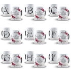 26 Arte para Caneca Alfabeto Aquarela Floral em CorelDraw + Jpg   1