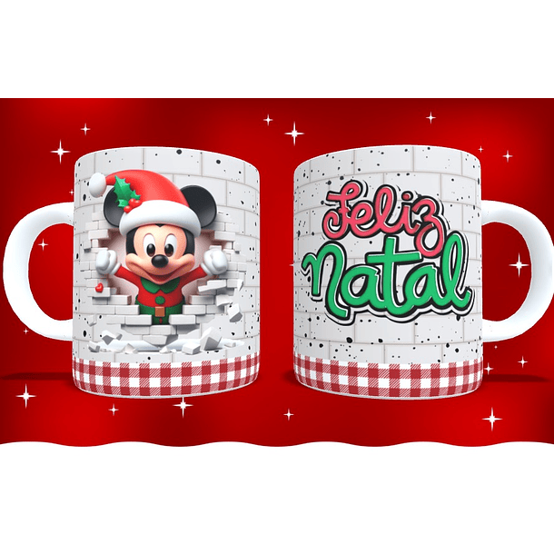 14 Artes para Caneca e Camisa Natal Mickey Arquivo em Png 4