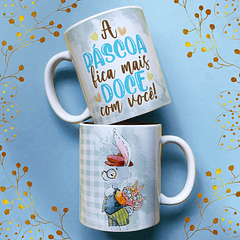 Arte Caneca A Páscoa Fica Mais Doce Com Você! Arquivo Png