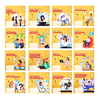 130 Artes para Social Media Marketing Mídias Sociais Editáveis Photoshop + Png 1