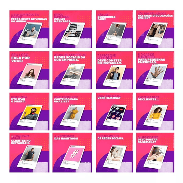 130 Artes para Social Media Marketing Mídias Sociais Editáveis Photoshop + Png 2