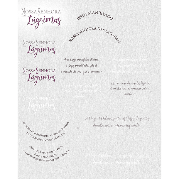 Kit Digital Nossa senhora das Lágrimas Aquarela em Png  4
