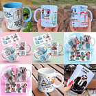 PACOTE DE ARTES PARA CANECAS MUSICAS VIRAIS  1